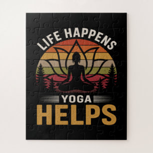 Life Happens Yoga Helps Jigsaw Puzzle