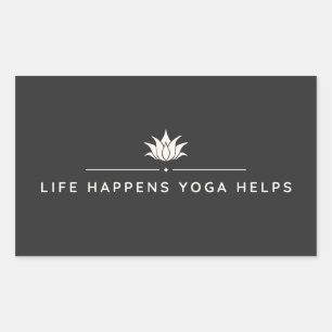 Life Happens Yoga Helps Motivation Sticker