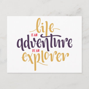 Life Happiness, Success, Attitude, Motivational Postcard