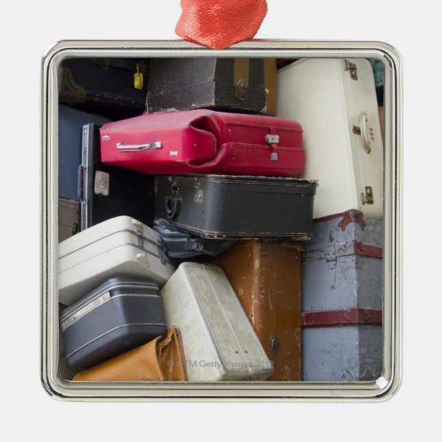 Life has a lot of baggage metal ornament (Front)