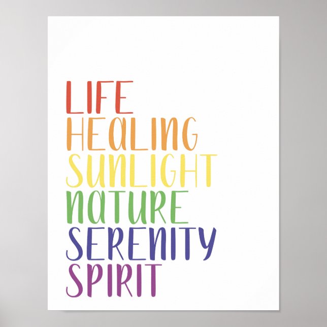 Life Healing Sunlight Nature Serenity Spirit Poster (Front)