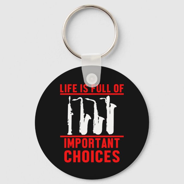 Life Important Choices Marching Band Musical Gift Keychain (Front)