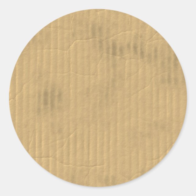 Life in a Grungy Dirty Beat-up Worn Cardboard Box Classic Round Sticker (Front)