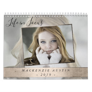 Life in Focus   Elegant Gold Custom 12 Photo Calendar