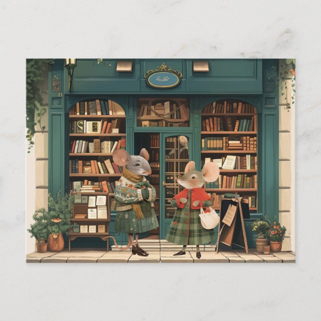 Life in Mice Town - Aunt Tiff & Mrs. Blume Postcard (Front)