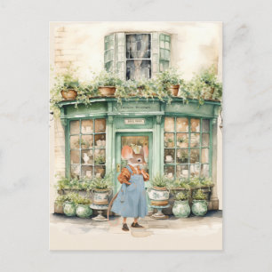 Life in Mice Town - Ms. Emily's Plant Shop Postcard