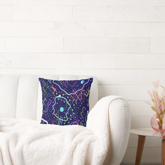 Life in Space Throw Pillow (Couch)