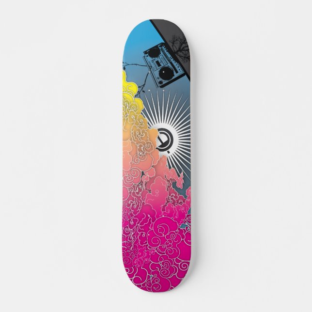 "LIFE IN STEREO" SKATEBOARD (Front)