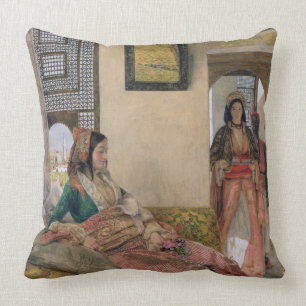 Life in the harem, Cairo Throw Pillow