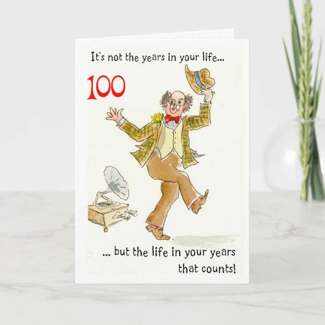 'Life in Your Years' 100th Birthday Card (Front)