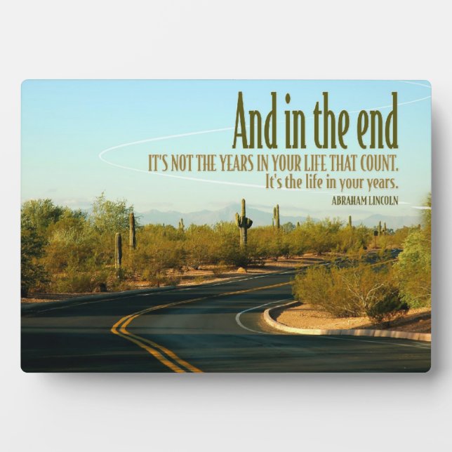 Life In Your Years Custom Plaque (Front)