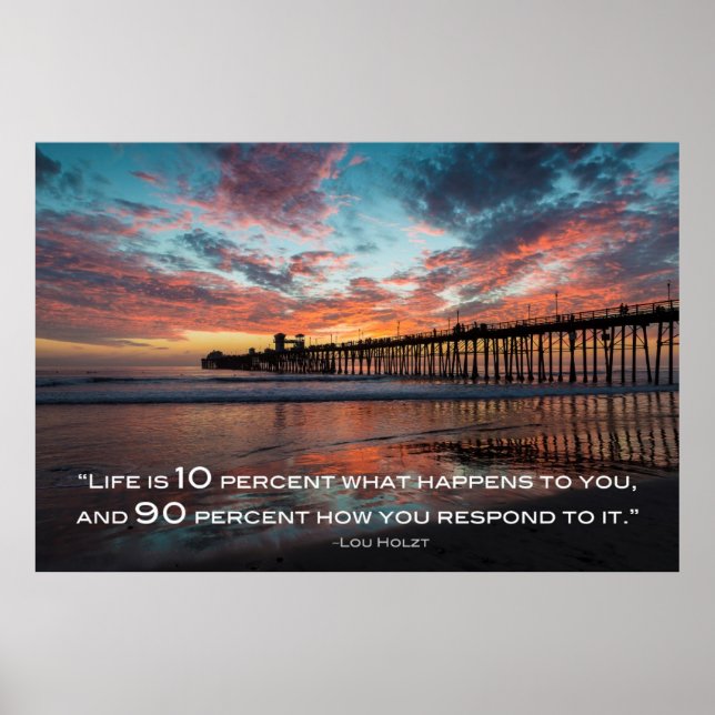 Life is 90 percent how you respond to it poster (Front)