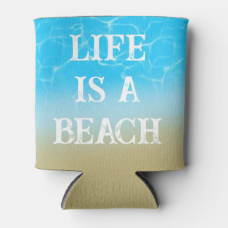 Life is a beach funny tote bag summer gift sand can cooler