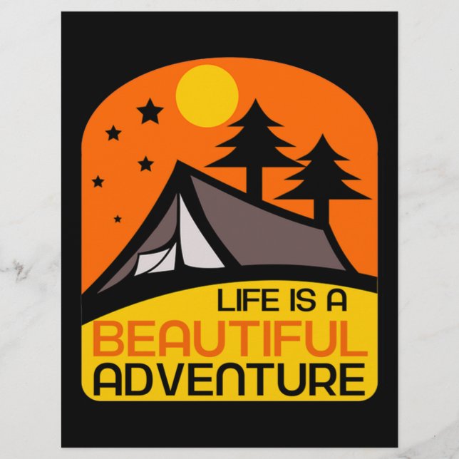 Life is A Beautiful Adventure Camping Flyer (Front)