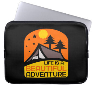 Life is A Beautiful Adventure Camping Laptop Sleeve