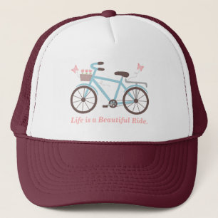 Life is a Beautiful Ride Bicycle Life Quote Trucker Hat