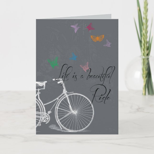 Life is a Beautiful Ride Greeting Card (Front)