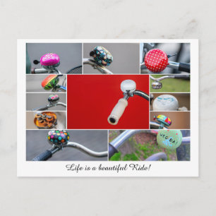Life is a beautiful ride on a bicycle! postcard