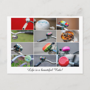 Life is a beautiful ride on a bicycle! postcard