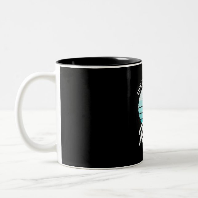Life Is A Beautiful Ride Two-Tone Coffee Mug (Left)