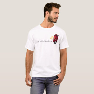 Life Is a Beautiful Ride – Vintage Red Scooter Ill T-Shirt