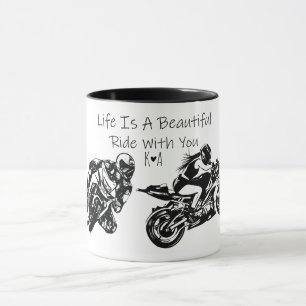 Life is a beautiful ride with you, Personalized Mug