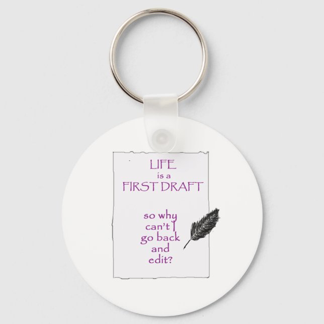Life is a First Draught Keychain (Front)