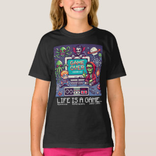 Life Is A Game..: Game Over (girl kids gamer kid) T-Shirt