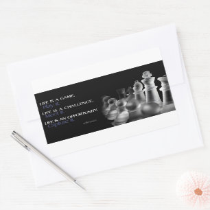 "Life is a game" Inspirational Quote Sticker
