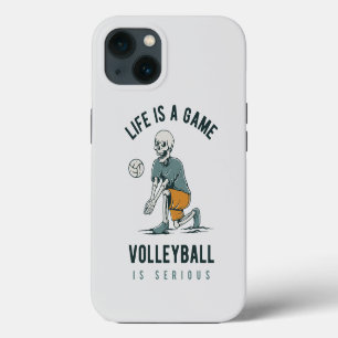 Life is a Game Volleyball is Serious iPhone 13 Case