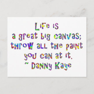 Life is a great big canvas postcard