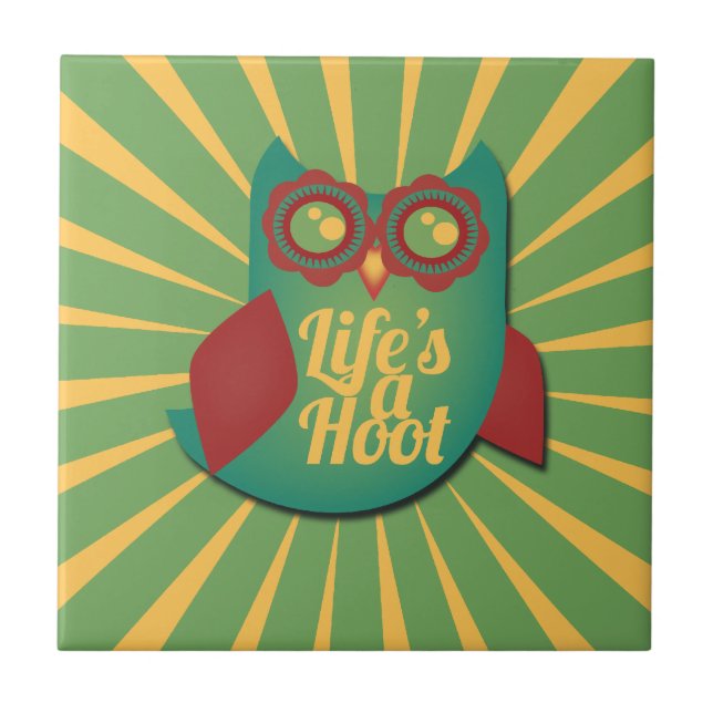 Life is a HOOT Tile (Front)