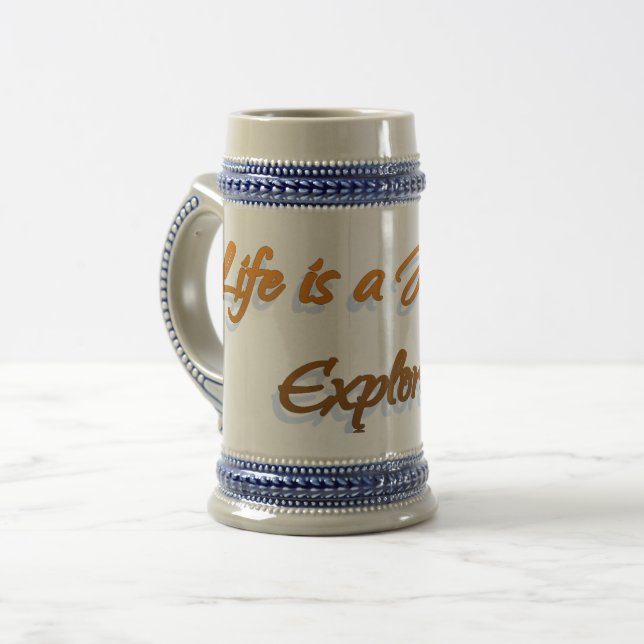 Life Is A Journey Beer Stein (Front Left)