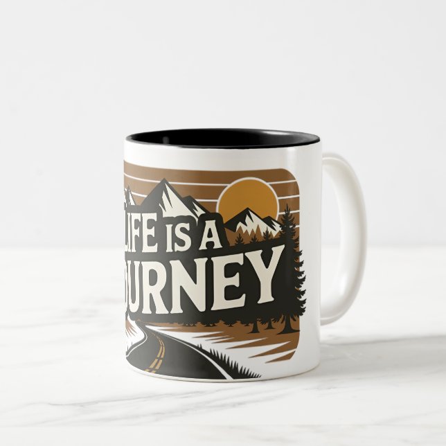 Life Is a Journey Camping Adventure Mug (Front Right)