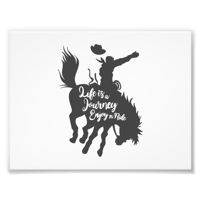 Life is a journey enjoy - Choose background colour Photo Print (Front)