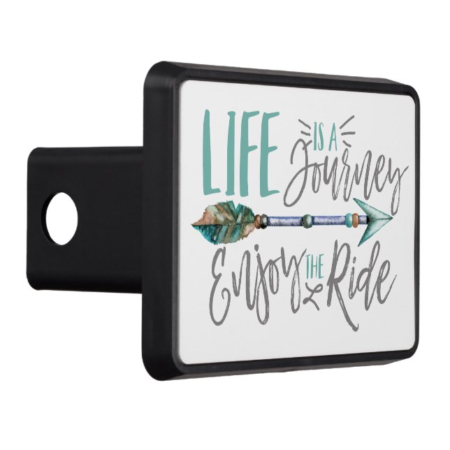 Life is a Journey Enjoy the Ride Boho Wanderlust Trailer Hitch Cover (Right)