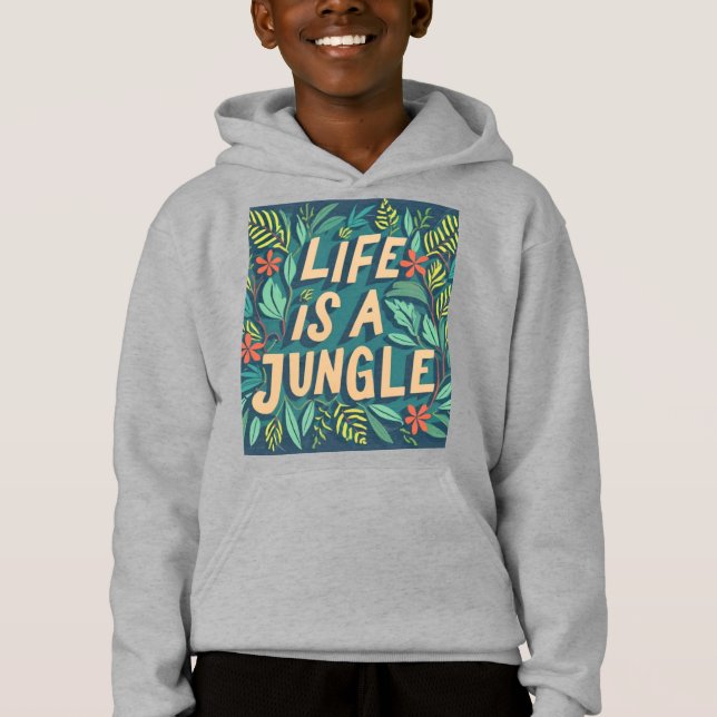 "Life is a jungle" nature quote funny pun (Front)