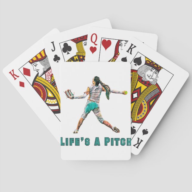Life Is a Pitch Playing Cards (Back)