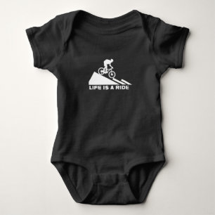 Life Is A Ride, Mountain Bike Gift Baby Bodysuit