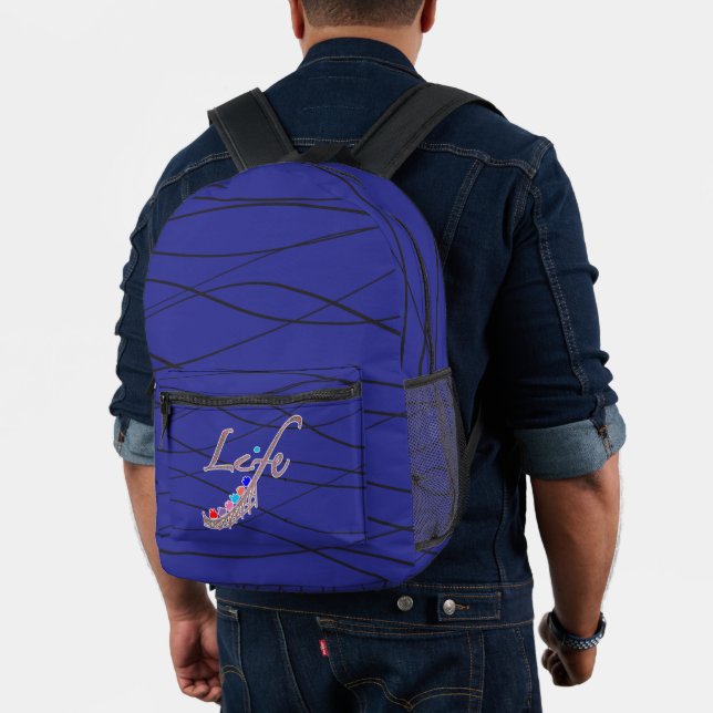 Life is a Roller Coaster Printed Backpack (Insitu (Model))