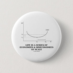 Life Is A Series Of Economies & Diseconomies 2 Inch Round Button