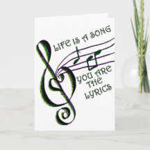 LIFE IS A SONG CARD