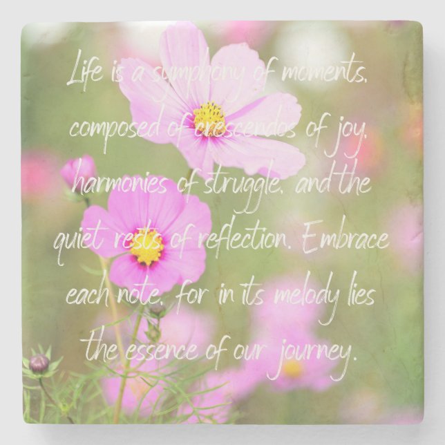 Life is a Symphony of Moments Stone Coaster (Front)