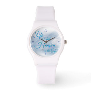Life Is A Test Heaven Is The Gift Sporty Watch