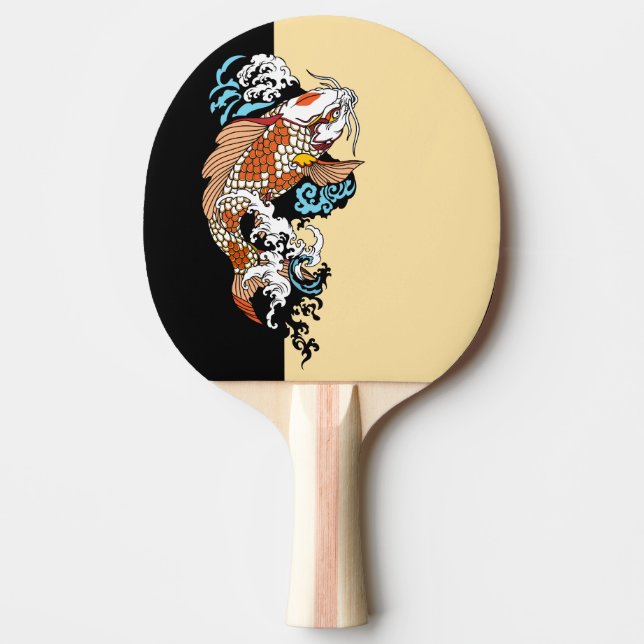 Life is about balance. Japanese koi carp fish Ping Pong Paddle (Front)