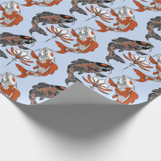 Life is about balance. Two koi and water lily Wrapping Paper