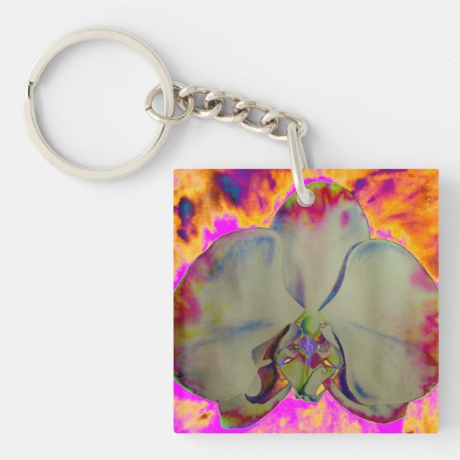 Life is about the Journey - Fire Orchid Keychain (Front)
