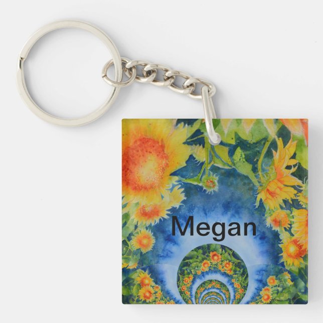 Life is about the Journey - monogram Keychain (Front)