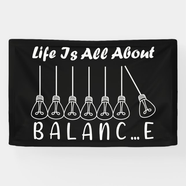 Life is all about balance motivational inspiration banner (Horizontal)