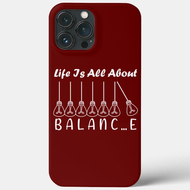 Life is all about balance motivational inspiration Case-Mate iPhone case (Back)